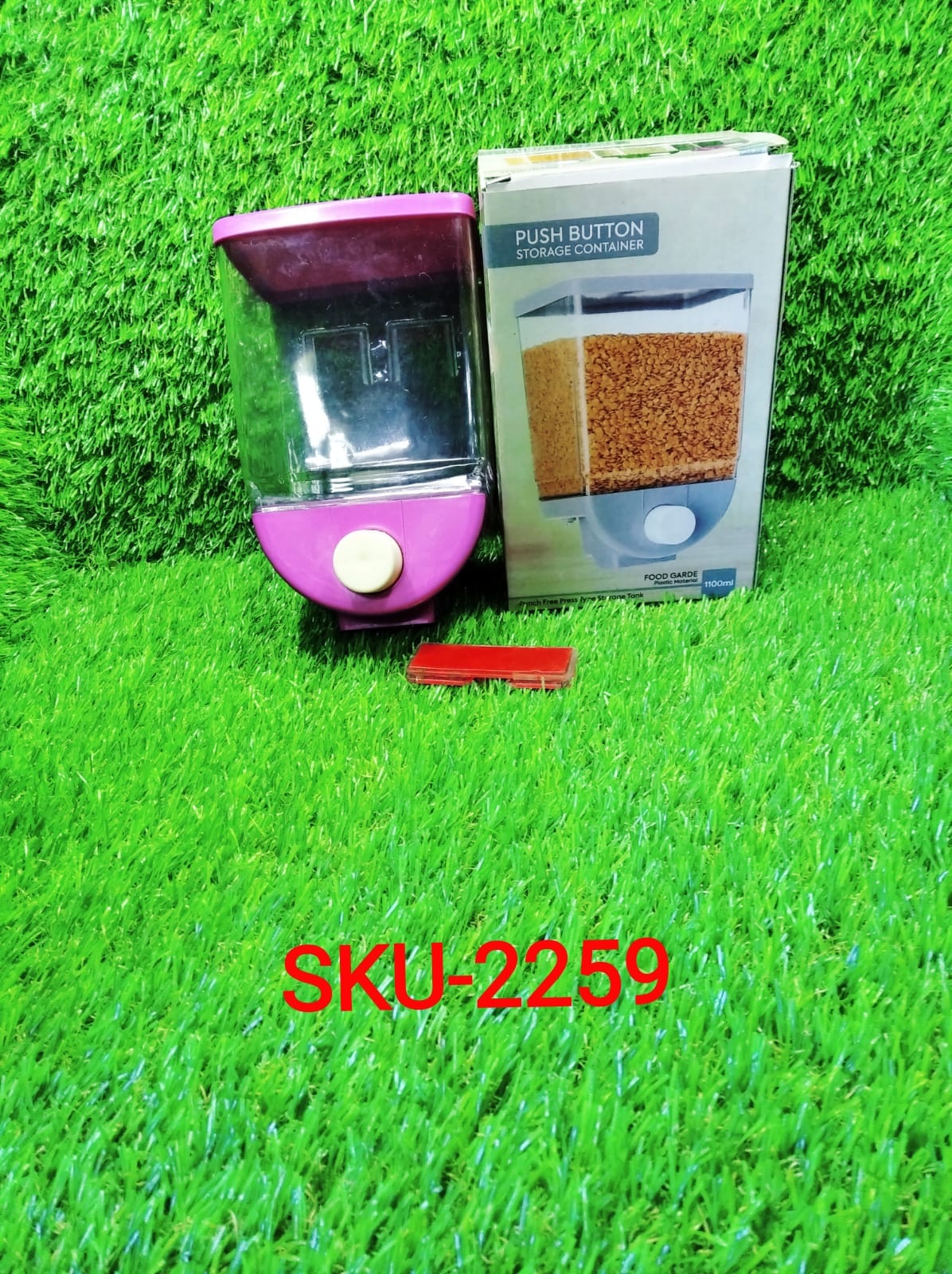2259 Wall Mounted Cornflakes/Cereal/Pulses/Beans/Oatmeal/Candy/Namkeen/Dry Food Storage Box/Tank - 1100 ml (assorted color) 