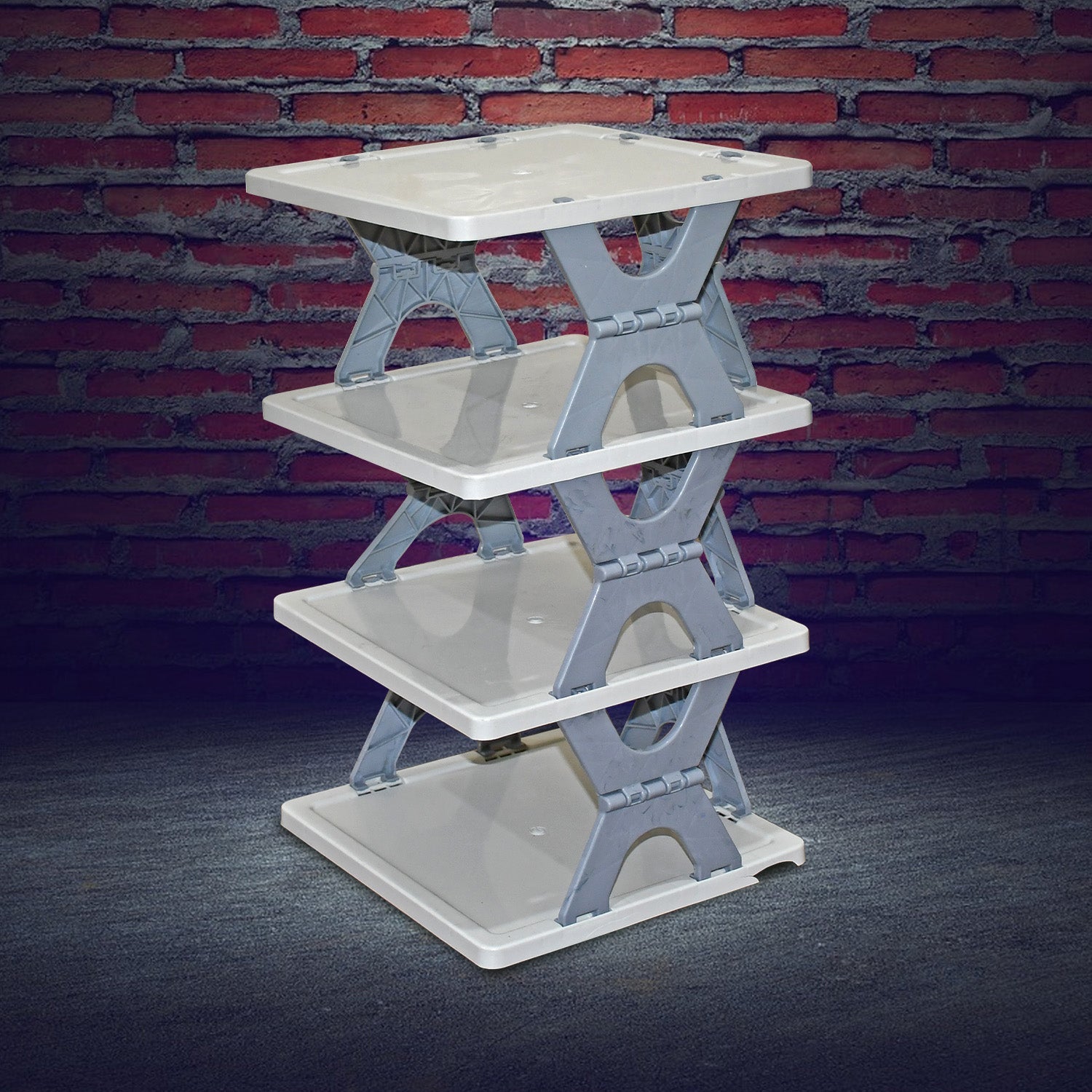 Foldable Shoe Rack (1 Pc, 4/6/8 Layers): Space-Saving, Entryway Storage