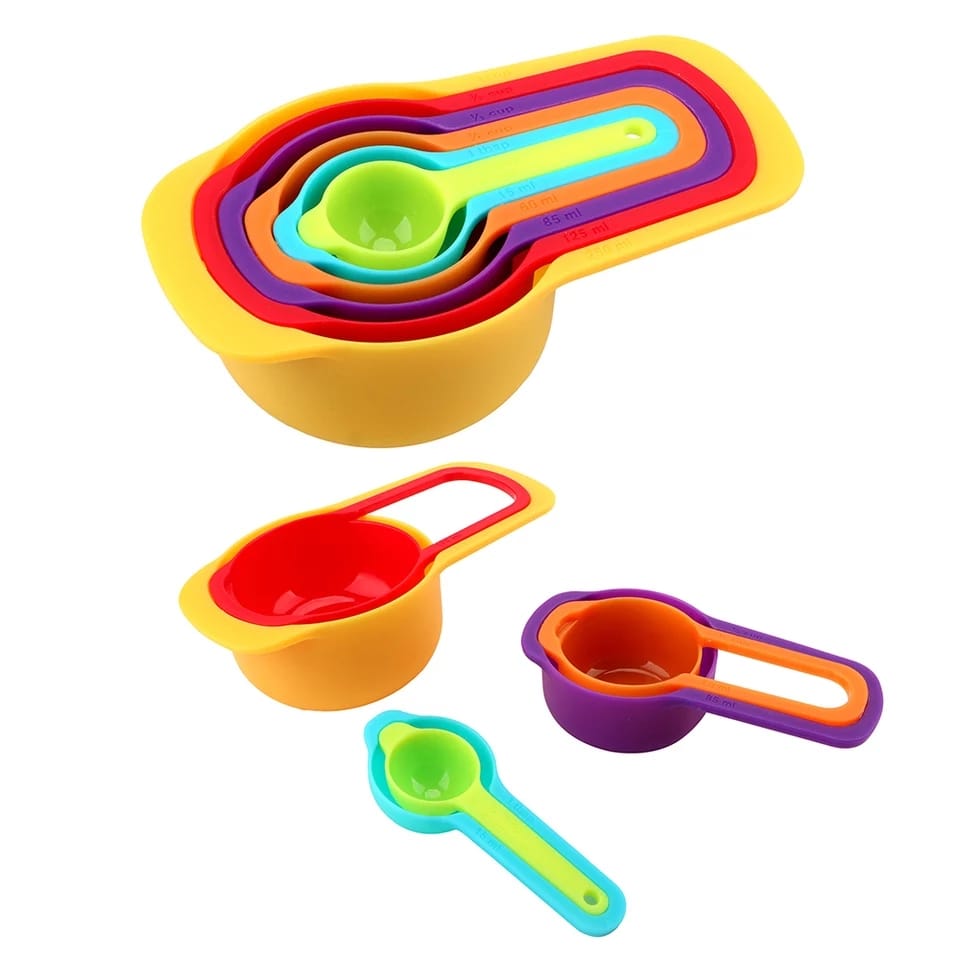 0811 Plastic Measuring Spoons for Kitchen (6 pack) 